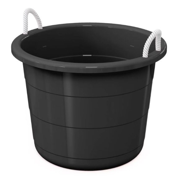 Flexible Tub with Rope Handles - Plastic Durable Organizer, Laundry Basket - Picture 2 of 2